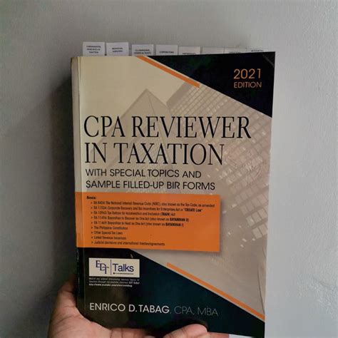 Cpa Reviewer In Taxation By Tabag Edition Hobbies Toys Books