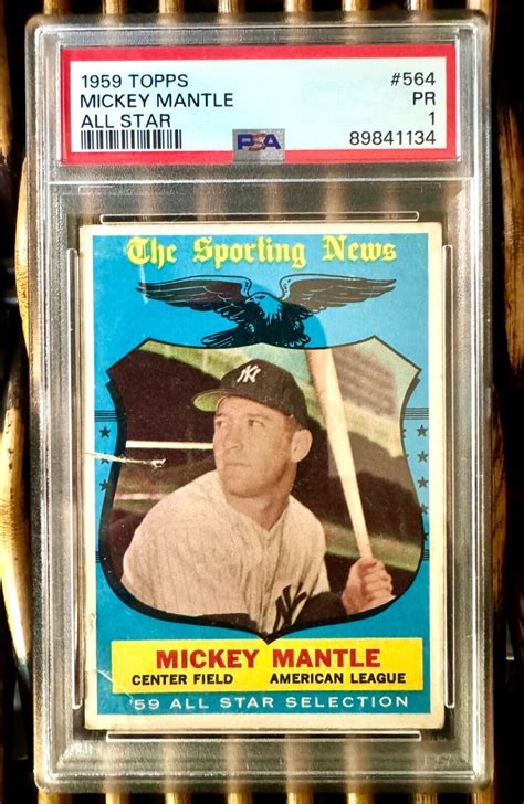 1959 Topps MICKEY MANTLE ALL STAR 564 Psa Authentic NEW SLAB PERFECT