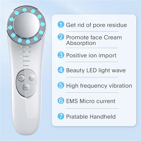 Facial Massager Skin Care Tools 7 In 1 High Frequency Galvanic