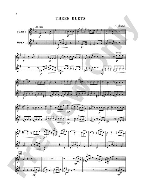 Nicolai Three Duets Duet No 1 Allegro Part Digital Sheet Music