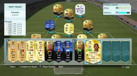 Fifa 16 Draft Squad Builder YouTube