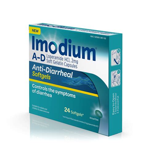 Imodium A D Anti Diarrheal Softgels With Loperamide Hydrochloride