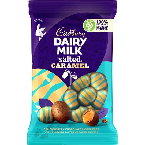 Cadbury Dairy Milk Salted Caramel Egg Bag 114g Big W