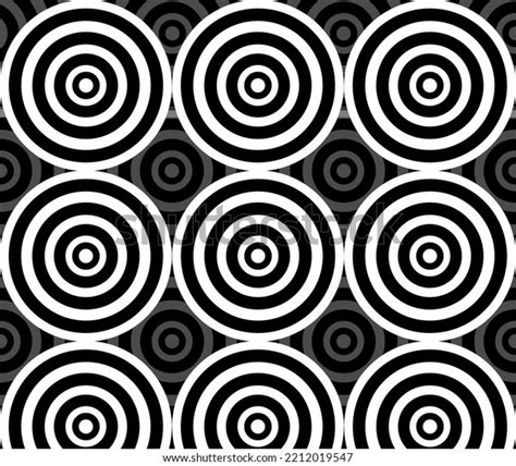 Black White Circle Optical Illusions Wallpaper Stock Illustration