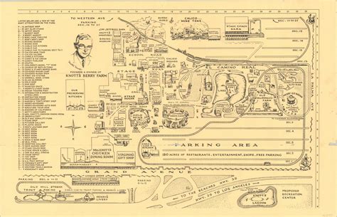 Map Knott's Berry Farm and Ghost Town - An early guide to Knott's Berry