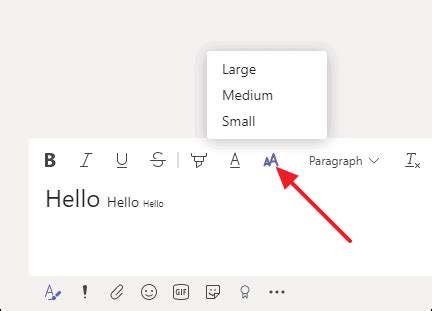 How To Increase Or Decrease Font Size Of A Message In Microsoft Teams Chat