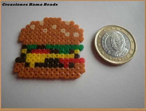 Hamburger Hama Mini Beads By Laura Pattern This Hama Beads Design Perler Beads Pearler Beads