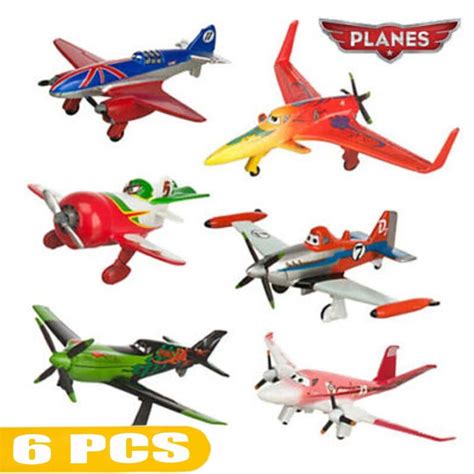 New Pcs Pixar Planes Dusty Aircraft Ripslinger Ishani Bulldog Skipper 6