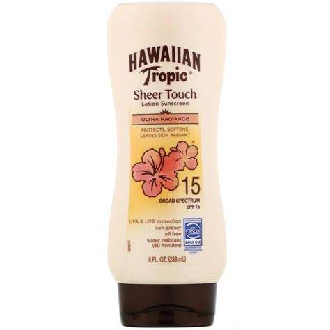 Hawaiian Tropic Sheer Touch Lotion Sunscreen Ultra Radiance Spf 15