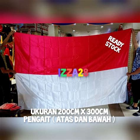 Jual Free Ongkir Bendera Merah Putih Bahan Satin Ukuran 200 X 300 Cm Di