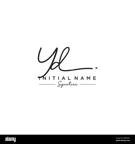 Letter Yd Signature Logo Template Vector Stock Vector Image And Art Alamy