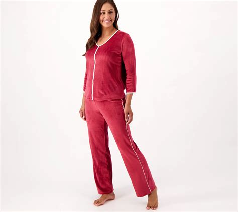 Breezies Lounge Fleeced Lounge Set With Satin Trim