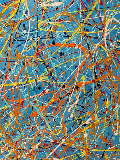 Abstract Jackson Pollock Inspired Art, Jackson Pollock Large Artwork ...