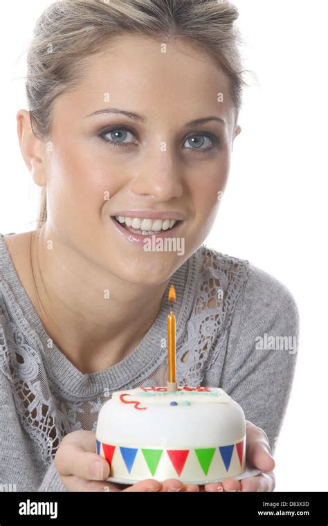 Single Candle Birthday Cake Hi Res Stock Photography And Images Alamy