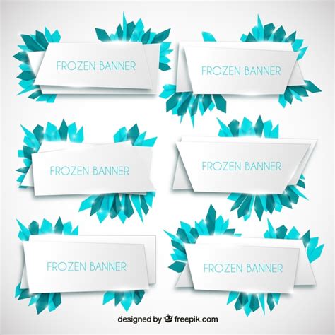 Free Vector | Frozen banners