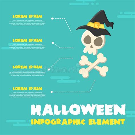 Infographic Halloween Theme Design Collection Stock Vector