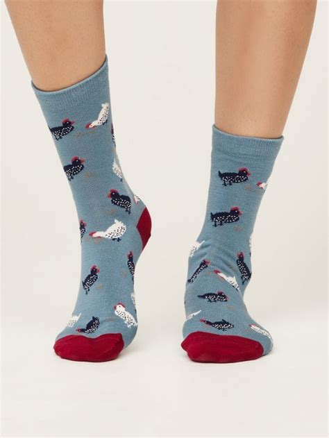 Chaussettes Bambou Femme Motif Poules