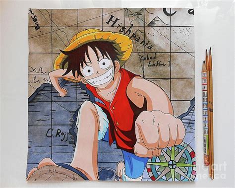 Luffy Drawing With Color