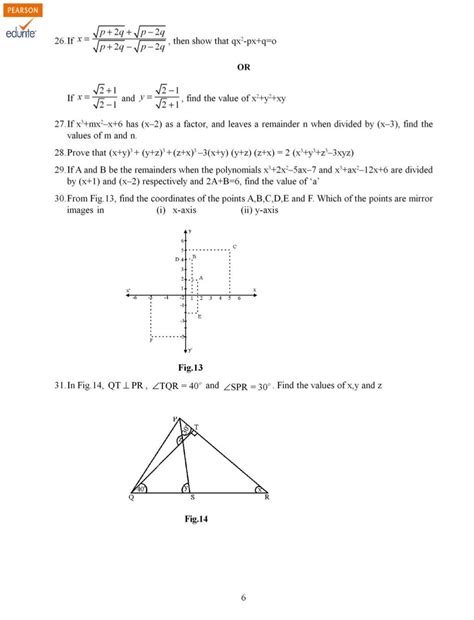 Class 9 Cbse Maths Sample Paper Term 1 Model 2