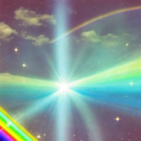 Rainbow Beam Of Shiny Light In Space Vintage Stable Diffusion Openart