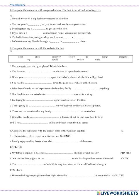 Unit 2 Test Ket 1 Worksheet Live Worksheets