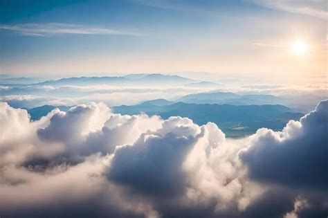 Premium AI Image | A view of the mountains from an airplane window.