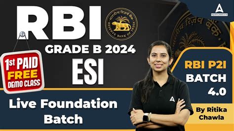 RBI Grade B 2024 ESI Experience The First Paid Class By Ritika Chawla