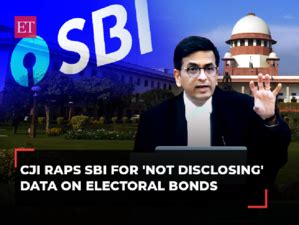 Electoral Bonds Case Don T Be Selective Disclose All Details Sc