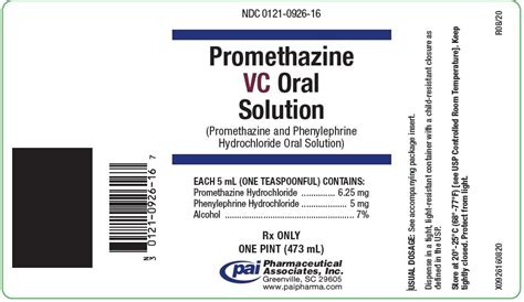 Promethazine Vc Fda Prescribing Information Side Effects And Uses