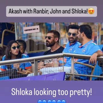 Shloka Mehta And Radhika Get Spotted Cheering For Team India While ... 