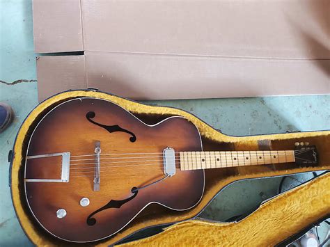 Lyra Kay N3 Hollow Body Jazz Guitar 50s Natural Reverb