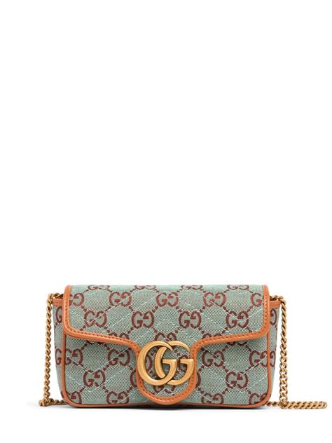 Super Mini Gg Canvas Shoulder Bag Gucci Women Luisaviaroma