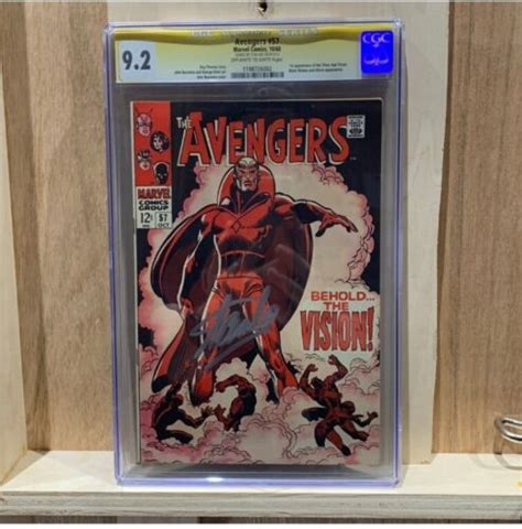 Avengers St Appearance Of The Vision Cgc Signed By Stan