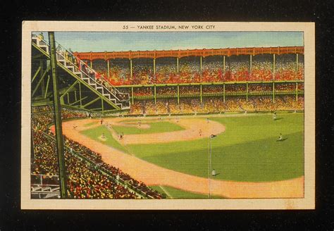 1940s Yankee Stadium Baseball Sports Nyc Ny Postcard New York Ebay