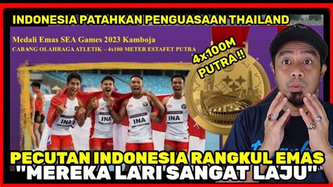 4x100 Meter Putra Sea Games Kamboja 2023 Pecutan Emas Indonesia Tidak