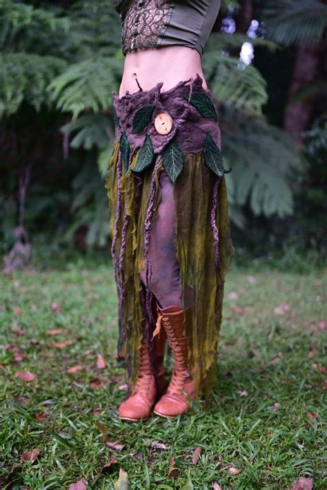 Nuno Felted Tree Roots Skirtshawl Pixie Belt Woodland Costume Nymph