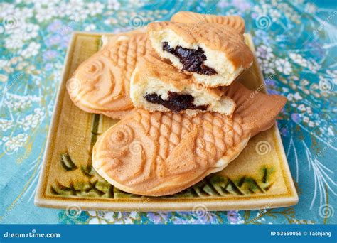 Japanese Traditional Fish Shaped Cake Taiyaki Stock Image Image Of