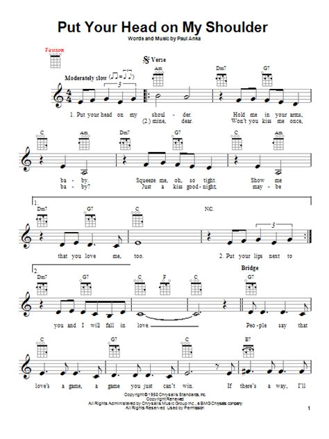 Put Your Head On My Shoulder | Sheet Music Direct