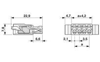 FMC 1 5 4 ST 3 5 RF Printed Circuit Board Connector 1952047