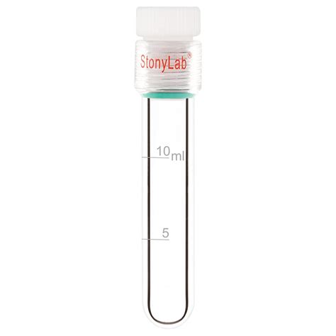 Stonylab Glass Test Tube With Ptfe Cap Thicken Borosilicate Glass