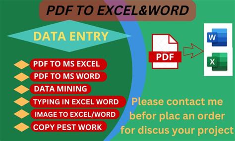 Do Pdf Conversion And Excel Word Data Entry By Sumaiya19425 Fiverr