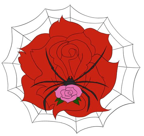 Spider Rose Tattoo Commission By Phoenixhellcat92 On Deviantart