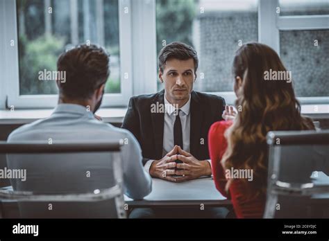 CEO conducting a job interview with two applicants Stock Photo - Alamy