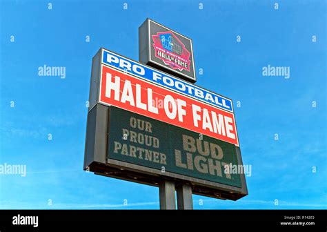 Pro Football Hall Of Fame Free Standing Sign With Bud Light Being