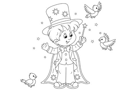 Coloriage Magicien Imprimer En Pdf Dessin De Magicien Colorier