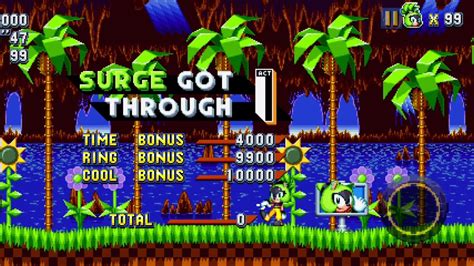 Surge The Tenric In Sonic Mania Plus Android Sonic Mania Plus Mods On