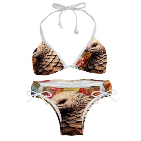 Pangolin Detachable Sponge Adjustable Strap Bikini Set Two Pack