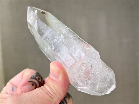 Trigonic Lemurian Quartz With Large Trigon And Beautiful Double