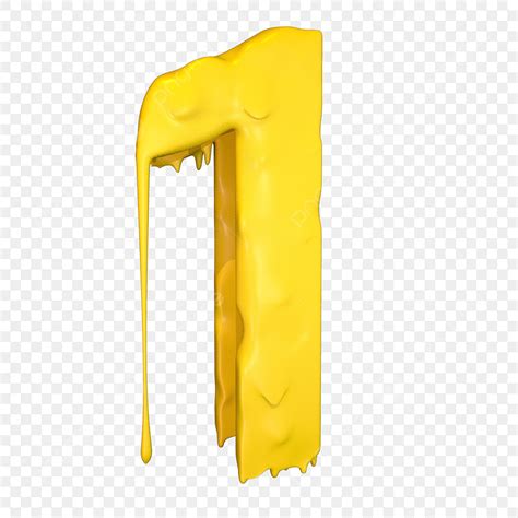 Number 1 Clipart Hd PNG 3d Melted Number 1 1 Digital Melt PNG Image