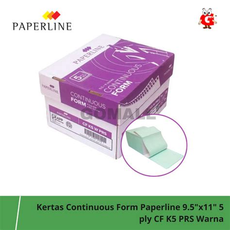 Jual Kertas Continuous Form Paperline 9 5 X11 5 Ply CF K5 PRS Warna